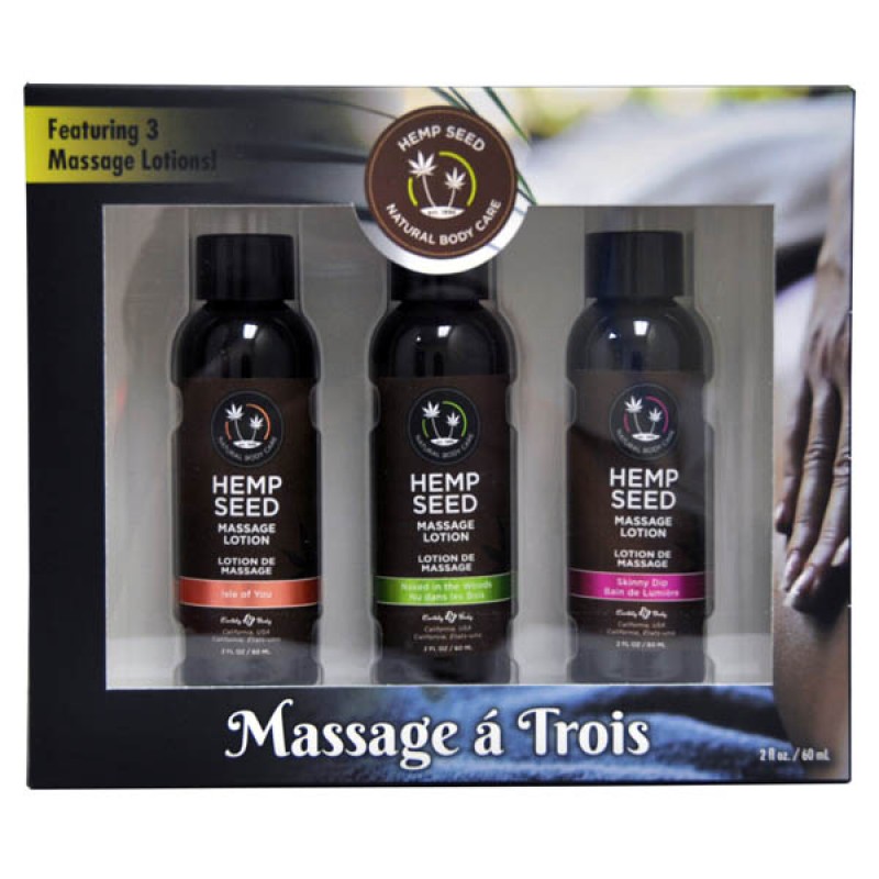Hemp Seed Massage-a-Trois 3-Pack Lotion Kit